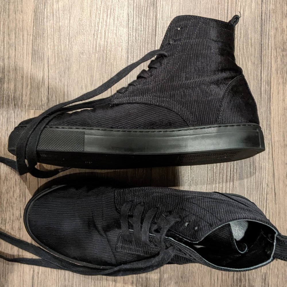 Ann Demeulemeester leather-lined black high top sneakers 39